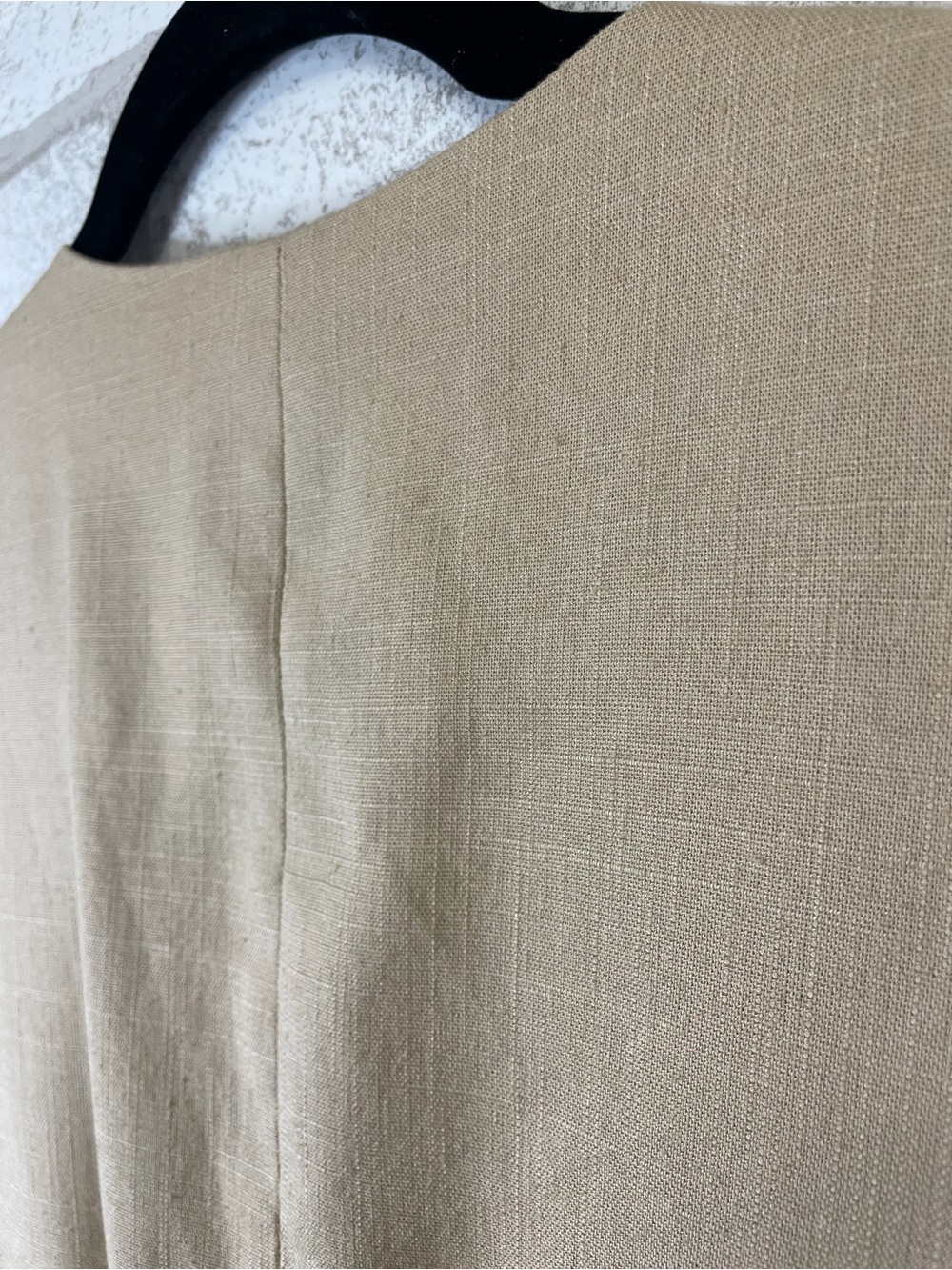 Tahari ASL Beige Tan Button-Front Lined Vest Blazer Size 8 - Picture 7 of 10